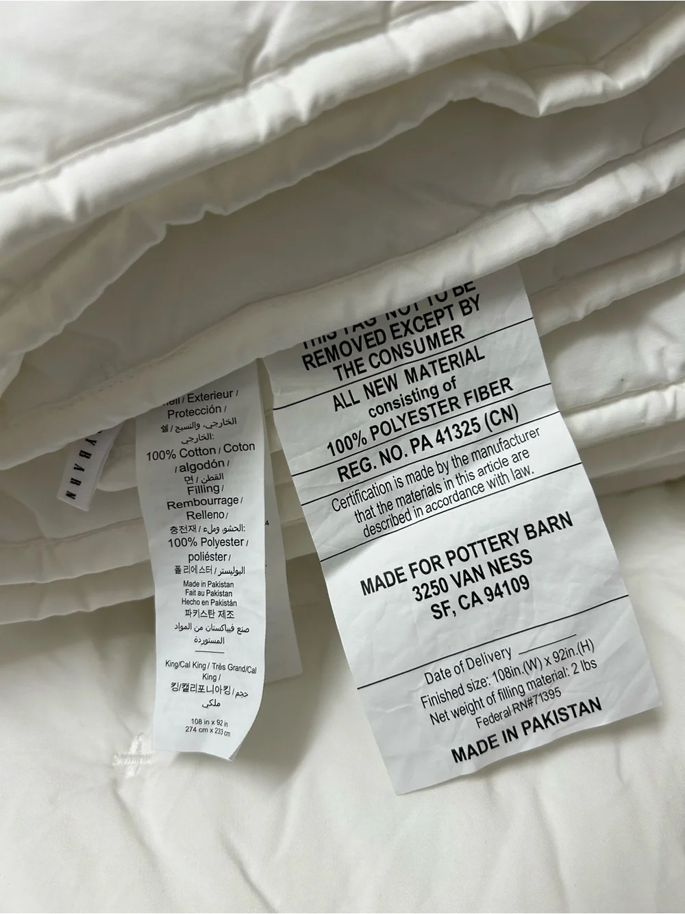 Pottery Barn 400 thread count Percale quilt and sham